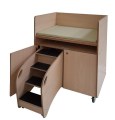 Tangara verrijdbare commode berken 102 cm trapje links